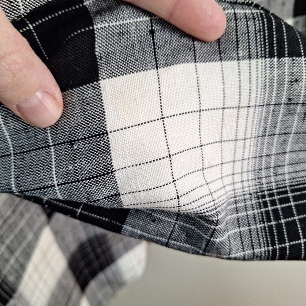 Vtg 60s/70s Black White Plaid Double Vent Mod Fat Lapel Sport Coat Blazer Men 36 - Picture 4 of 10